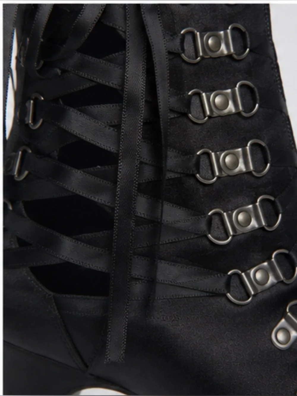 Gothic Lace-Up Platform Heels | Satin Finish Ultra High Heels | Size 8 | NWT